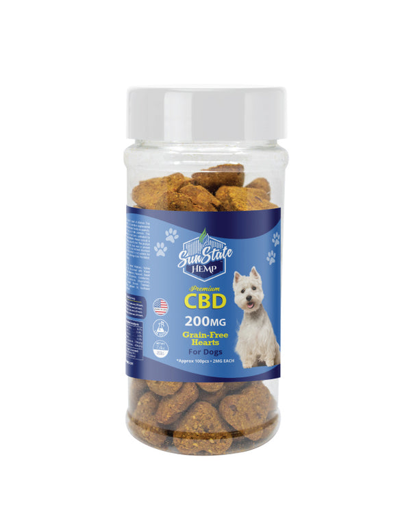 CBD Pet Treats Grain-Free Hearts 200mg