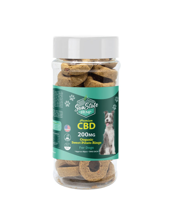 CBD Pet Treats Organic Sweet Potato Rings 200mg