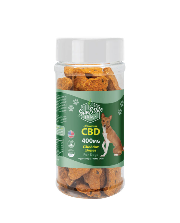 CBD Pet Treats Natural Cheddar Bones 400mg