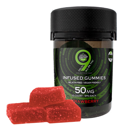 Delta 9 Infused Gummies Strawberry 10pcs 50mg