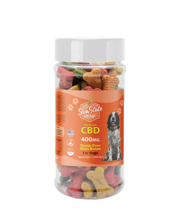 CBD Pet Treats Grain-Free Mini Bone Biscuits 400mg