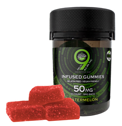 Delta 9 Infused Gummies Watermelon 10pcs 50mg