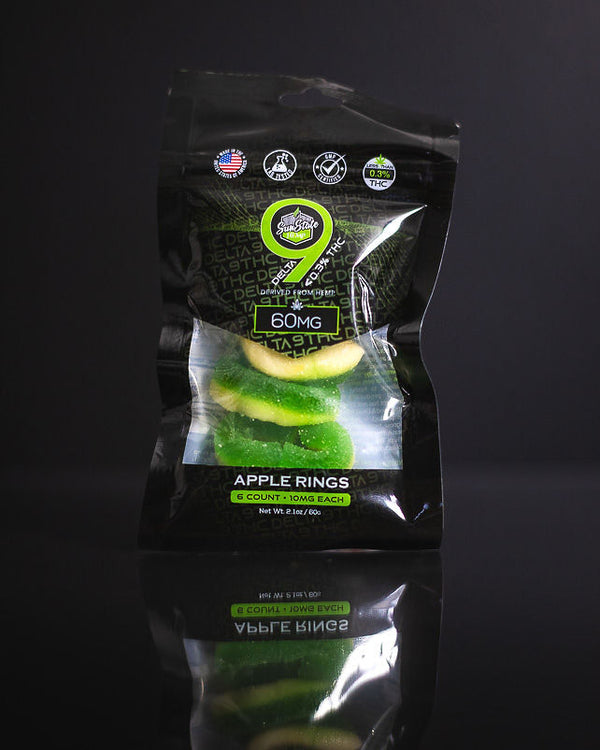 Delta-9 Gummy Apple Rings Grab N' Go Bag 6ct 60mg