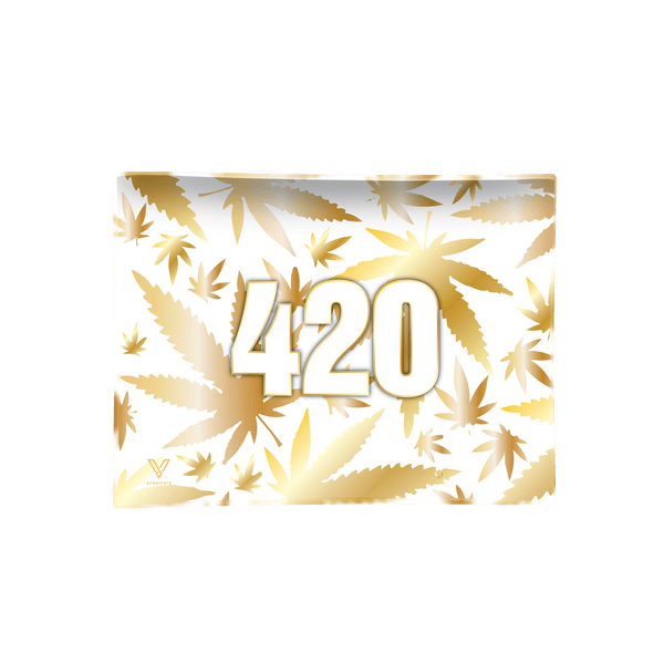 420 Gold Glass Rollin' Tray